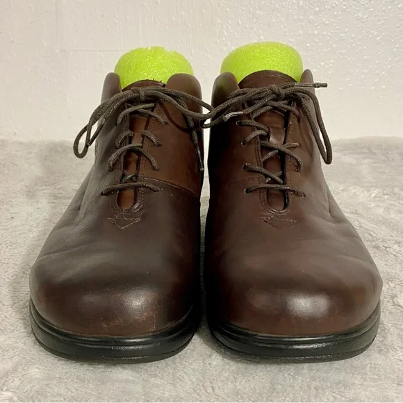 Propet Brown Leather Elite Walkers Women’s Size 8X (2E) Wide Steel Shank Lace Up - Picture 4 of 11